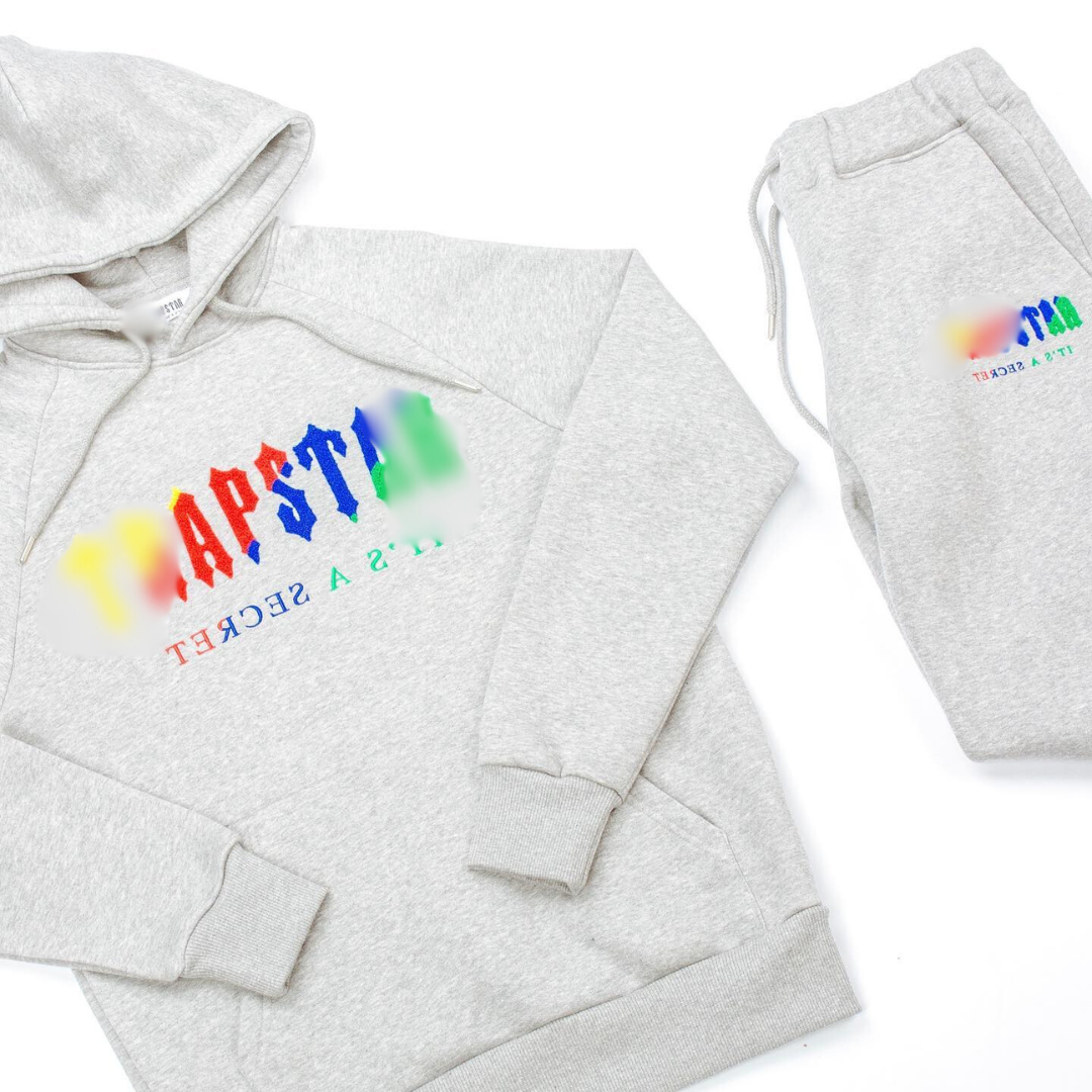 TRAP CHENILLE TRACKSUIT - CANDY GREY